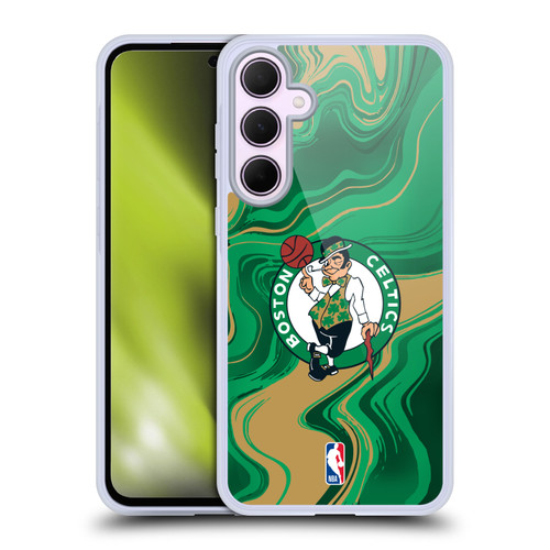 NBA Boston Celtics Marble Agates Soft Gel Case for Samsung Galaxy A35 5G