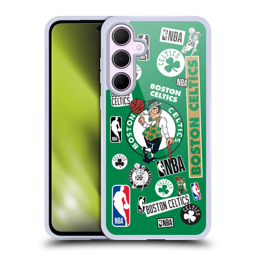 NBA Boston Celtics Sticker Collage Soft Gel Case for Samsung Galaxy A35 5G