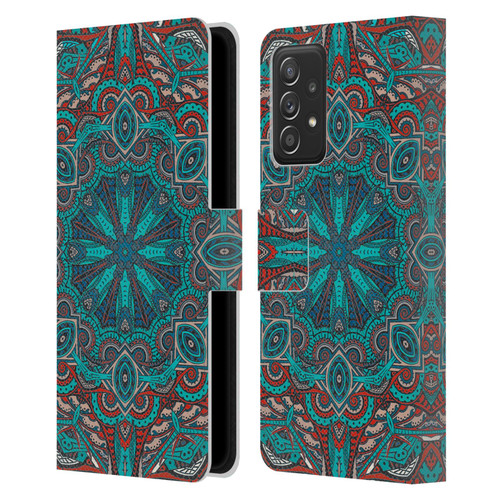 Aimee Stewart Mandala Moroccan Sea Leather Book Wallet Case Cover For Samsung Galaxy A52 / A52s / 5G (2021)