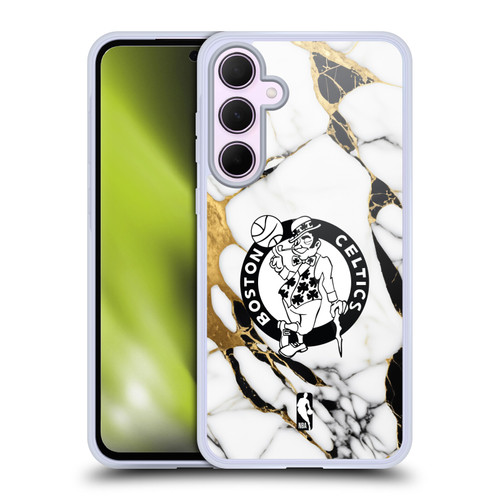 NBA Boston Celtics White Marble Soft Gel Case for Samsung Galaxy A35 5G