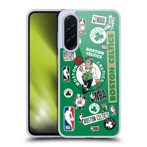 NBA Boston Celtics Sticker Collage Soft Gel Case for Samsung Galaxy A36 5G
