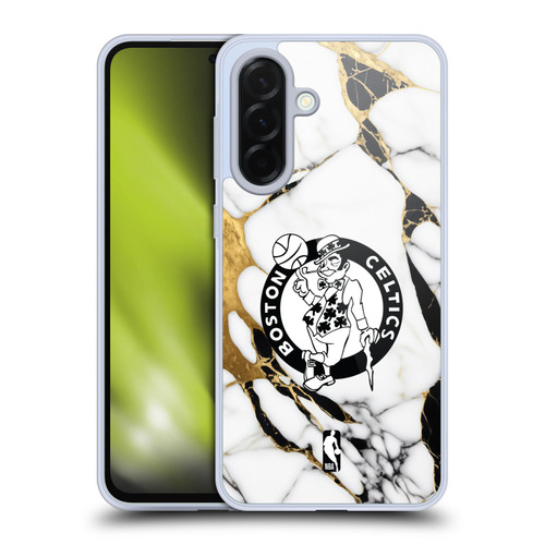 NBA Boston Celtics White Marble Soft Gel Case for Samsung Galaxy A36 5G