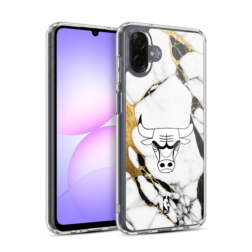 NBA Chicago Bulls White Marble Soft Gel Case for Samsung Galaxy A07 5G