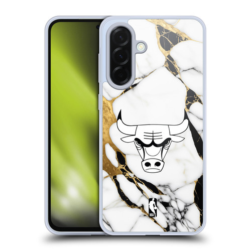 NBA Chicago Bulls White Marble Soft Gel Case for Samsung Galaxy A36 5G