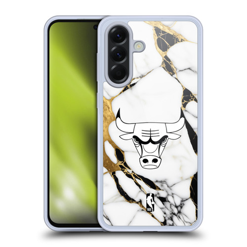 NBA Chicago Bulls White Marble Soft Gel Case for Samsung Galaxy A56 5G