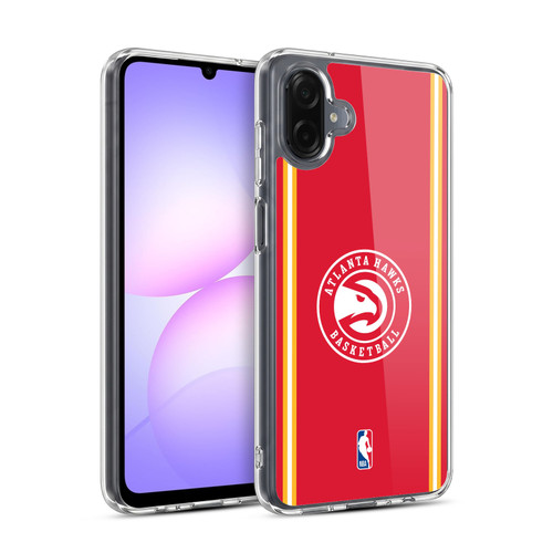 NBA Atlanta Hawks Logo Red Design Soft Gel Case for Samsung Galaxy A07 5G