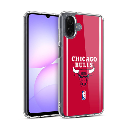 NBA Chicago Bulls Logo Red Design Soft Gel Case for Samsung Galaxy A07 5G
