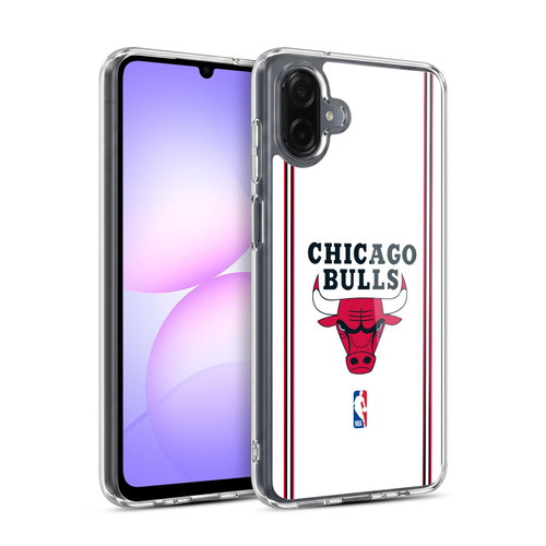 NBA Chicago Bulls Logo White Design Soft Gel Case for Samsung Galaxy A07 5G