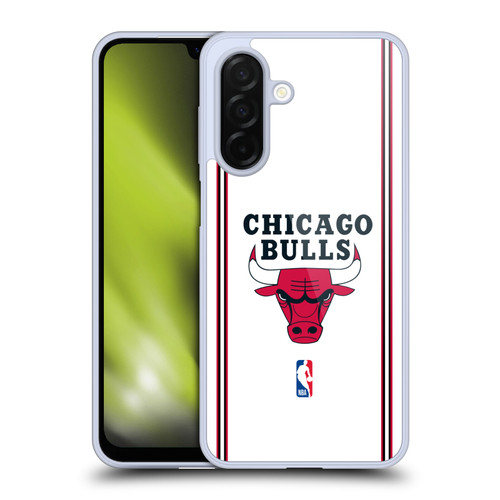 NBA Chicago Bulls Logo White Design Soft Gel Case for Samsung Galaxy A26 5G
