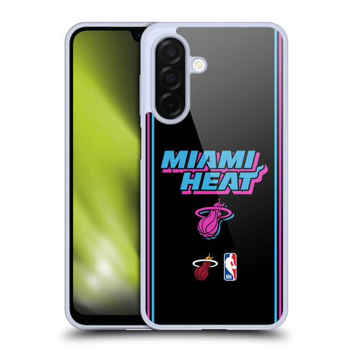 NBA Miami Heat Logo Black Vice Nights Design Soft Gel Case for Samsung Galaxy A26 5G