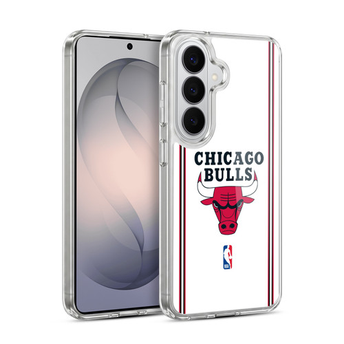 NBA Chicago Bulls Logo White Design Soft Gel Case for Samsung Galaxy S26