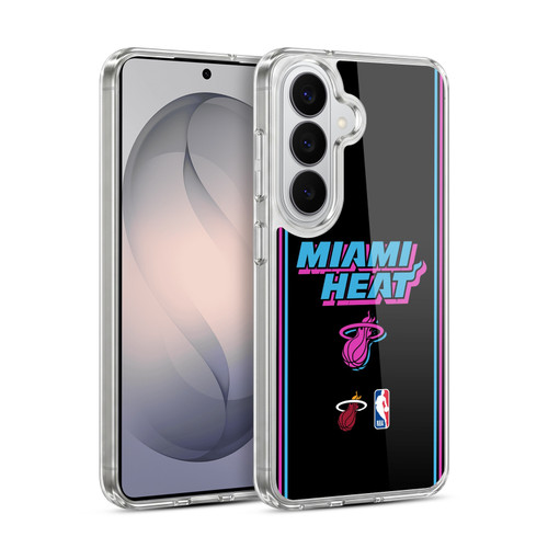 NBA Miami Heat Logo Black Vice Nights Design Soft Gel Case for Samsung Galaxy S26