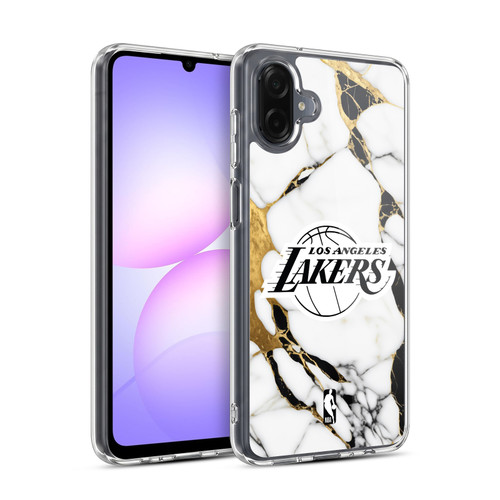 NBA Los Angeles Lakers White Marble Soft Gel Case for Samsung Galaxy A07 5G