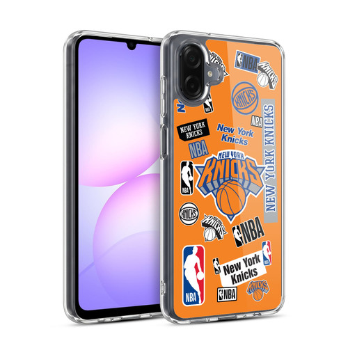 NBA New York Knicks Sticker Collage Soft Gel Case for Samsung Galaxy A07 5G