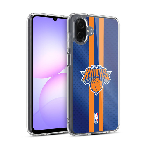 NBA New York Knicks Stripes Soft Gel Case for Samsung Galaxy A07 5G