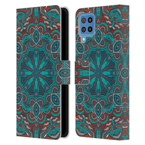 Aimee Stewart Mandala Moroccan Sea Leather Book Wallet Case Cover For Samsung Galaxy F22 (2021)