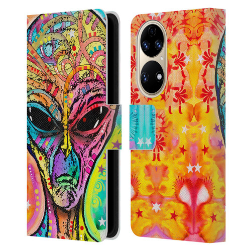 Dean Russo Pop Culture Alien Leather Book Wallet Case Cover For Huawei P50