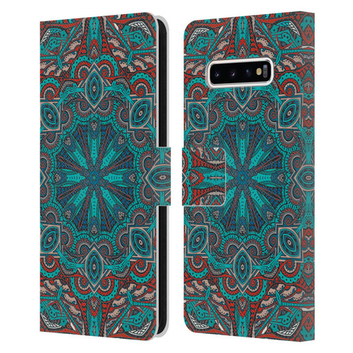 Aimee Stewart Mandala Moroccan Sea Leather Book Wallet Case Cover For Samsung Galaxy S10+ / S10 Plus