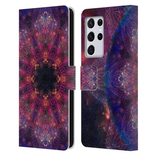 Aimee Stewart Mandala Galactic 2 Leather Book Wallet Case Cover For Samsung Galaxy S21 Ultra 5G