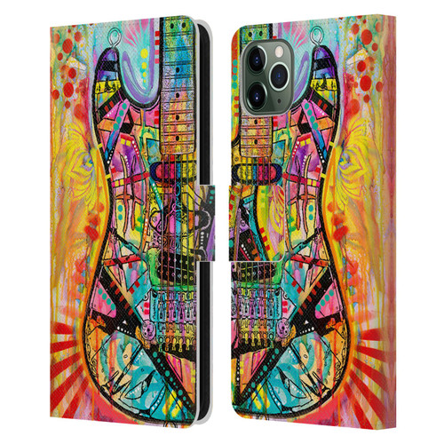 Dean Russo Pop Culture Guitar Leather Book Wallet Case Cover For Apple iPhone 11 Pro Max