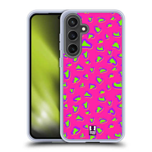 Head Case Designs Neon Prints Leopard Soft Gel Case for Samsung Galaxy S24 FE & MagSafe