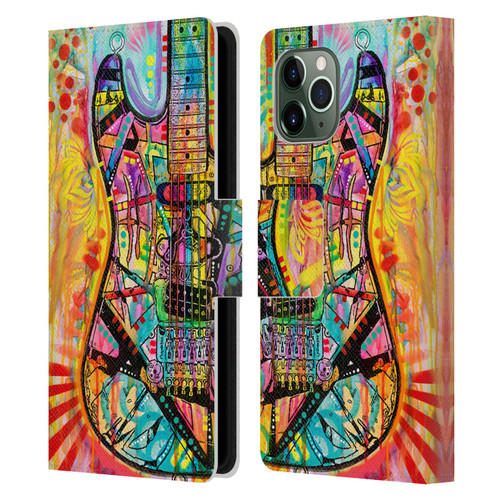 Dean Russo Pop Culture Guitar Leather Book Wallet Case Cover For Apple iPhone 11 Pro