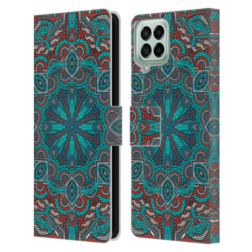 Aimee Stewart Mandala Moroccan Sea Leather Book Wallet Case Cover For Samsung Galaxy M53 (2022)