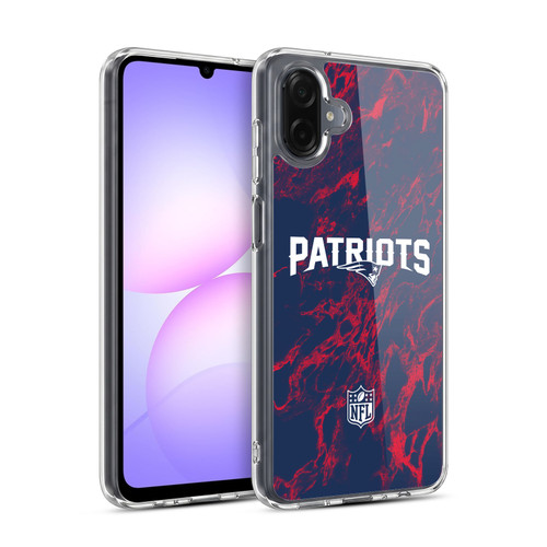 NFL New England Patriots Graphics Coloured Marble Soft Gel Case for Samsung Galaxy A07 4G