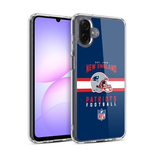 NFL New England Patriots Graphics Helmet Typography Soft Gel Case for Samsung Galaxy A07 4G