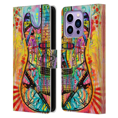 Dean Russo Pop Culture Guitar Leather Book Wallet Case Cover For Apple iPhone 14 Pro Max