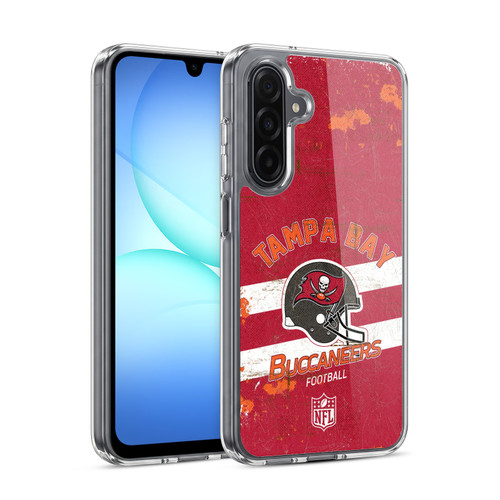 NFL Tampa Bay Buccaneers Logo Art Helmet Distressed Soft Gel Case for Samsung Galaxy A17 4G / 5G