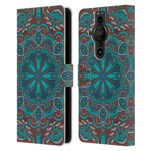 Aimee Stewart Mandala Moroccan Sea Leather Book Wallet Case Cover For Sony Xperia Pro-I