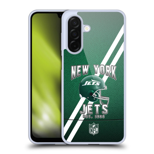NFL New York Jets Logo Art Football Stripes Soft Gel Case for Samsung Galaxy A26 5G