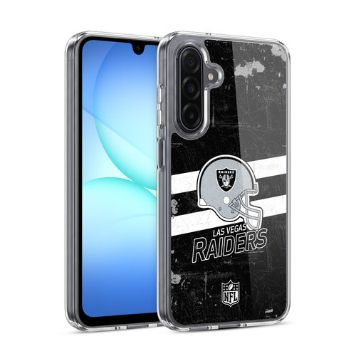 NFL Las Vegas Raiders Logo Art Helmet Distressed Look 100th Soft Gel Case for Samsung Galaxy A17 4G / 5G