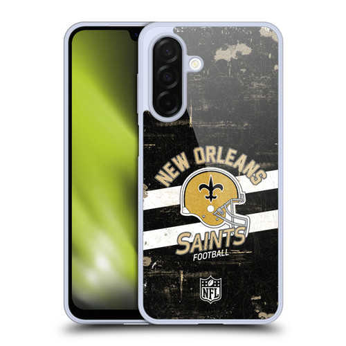 NFL New Orleans Saints Logo Art Helmet Distressed Soft Gel Case for Samsung Galaxy A26 5G