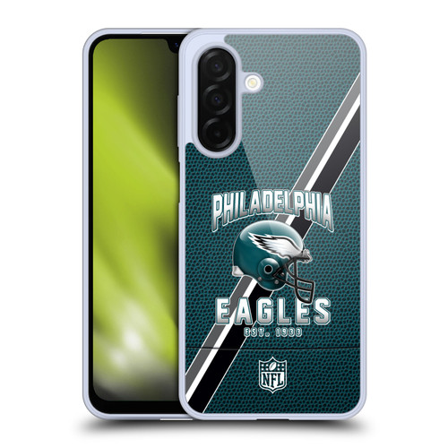 NFL Philadelphia Eagles Logo Art Football Stripes Soft Gel Case for Samsung Galaxy A26 5G