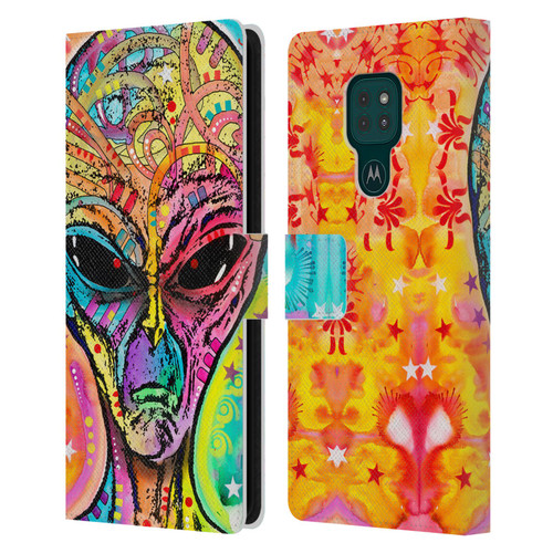Dean Russo Pop Culture Alien Leather Book Wallet Case Cover For Motorola Moto G9 Play
