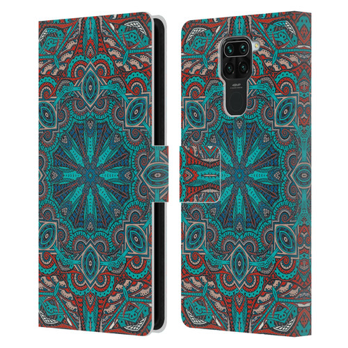 Aimee Stewart Mandala Moroccan Sea Leather Book Wallet Case Cover For Xiaomi Redmi Note 9 / Redmi 10X 4G