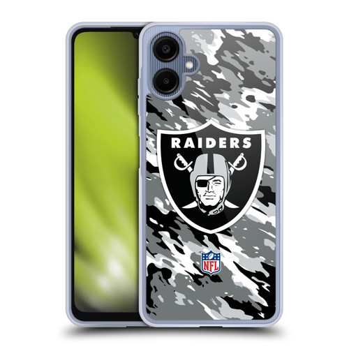 NFL Las Vegas Raiders Logo Camou Soft Gel Case for Samsung Galaxy A06 4G / 5G