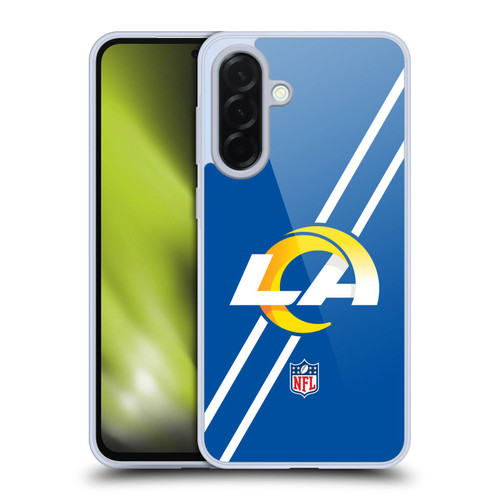 NFL Los Angeles Rams Logo Stripes Soft Gel Case for Samsung Galaxy A36 5G