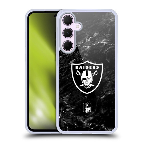 NFL Las Vegas Raiders Artwork Marble Soft Gel Case for Samsung Galaxy A35 5G