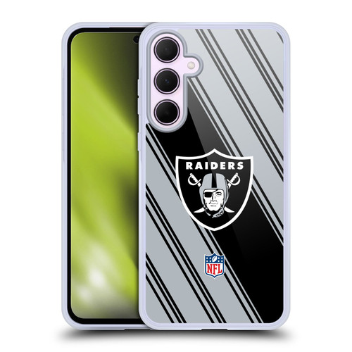 NFL Las Vegas Raiders Artwork Stripes Soft Gel Case for Samsung Galaxy A35 5G