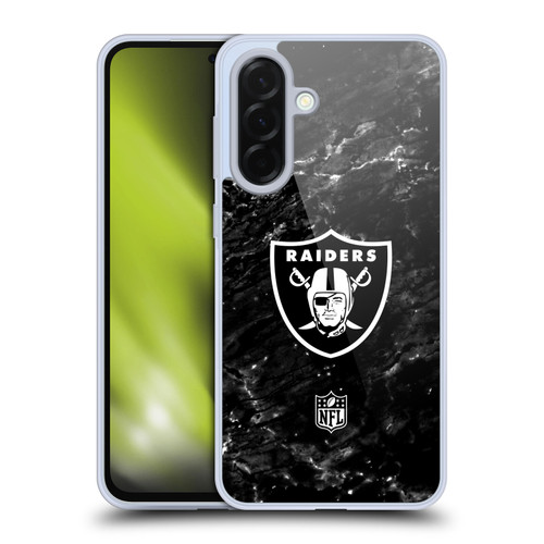 NFL Las Vegas Raiders Artwork Marble Soft Gel Case for Samsung Galaxy A36 5G