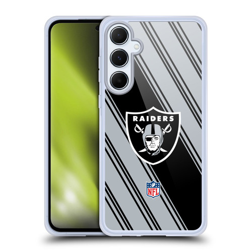 NFL Las Vegas Raiders Artwork Stripes Soft Gel Case for Samsung Galaxy A55 5G