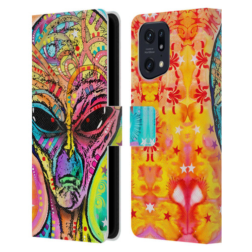 Dean Russo Pop Culture Alien Leather Book Wallet Case Cover For OPPO Find X5