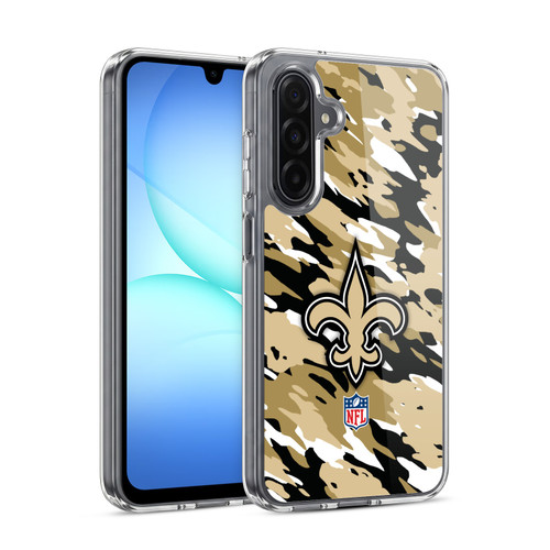 NFL New Orleans Saints Logo Camou Soft Gel Case for Samsung Galaxy A17 4G / 5G
