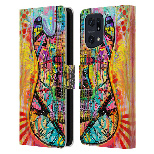 Dean Russo Pop Culture Guitar Leather Book Wallet Case Cover For OPPO Find X5