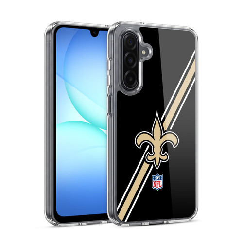 NFL New Orleans Saints Logo Stripes Soft Gel Case for Samsung Galaxy A17 4G / 5G