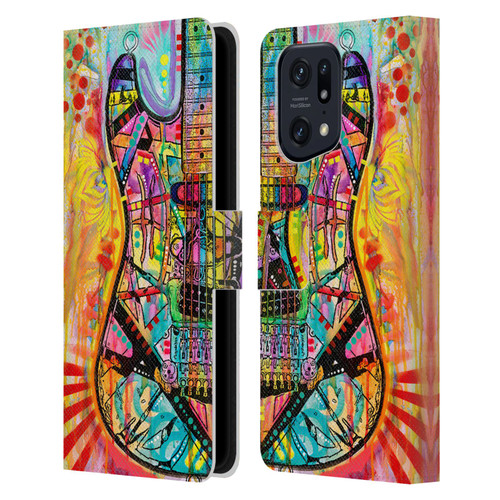 Dean Russo Pop Culture Guitar Leather Book Wallet Case Cover For OPPO Find X5 Pro