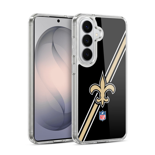 NFL New Orleans Saints Logo Stripes Soft Gel Case for Samsung Galaxy S26